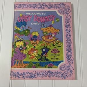 RARE VTG 1969 MATTEL WELCOME TO UPSY DOWNSY LAND COLORFUL HARDCOVER STORY BOOK